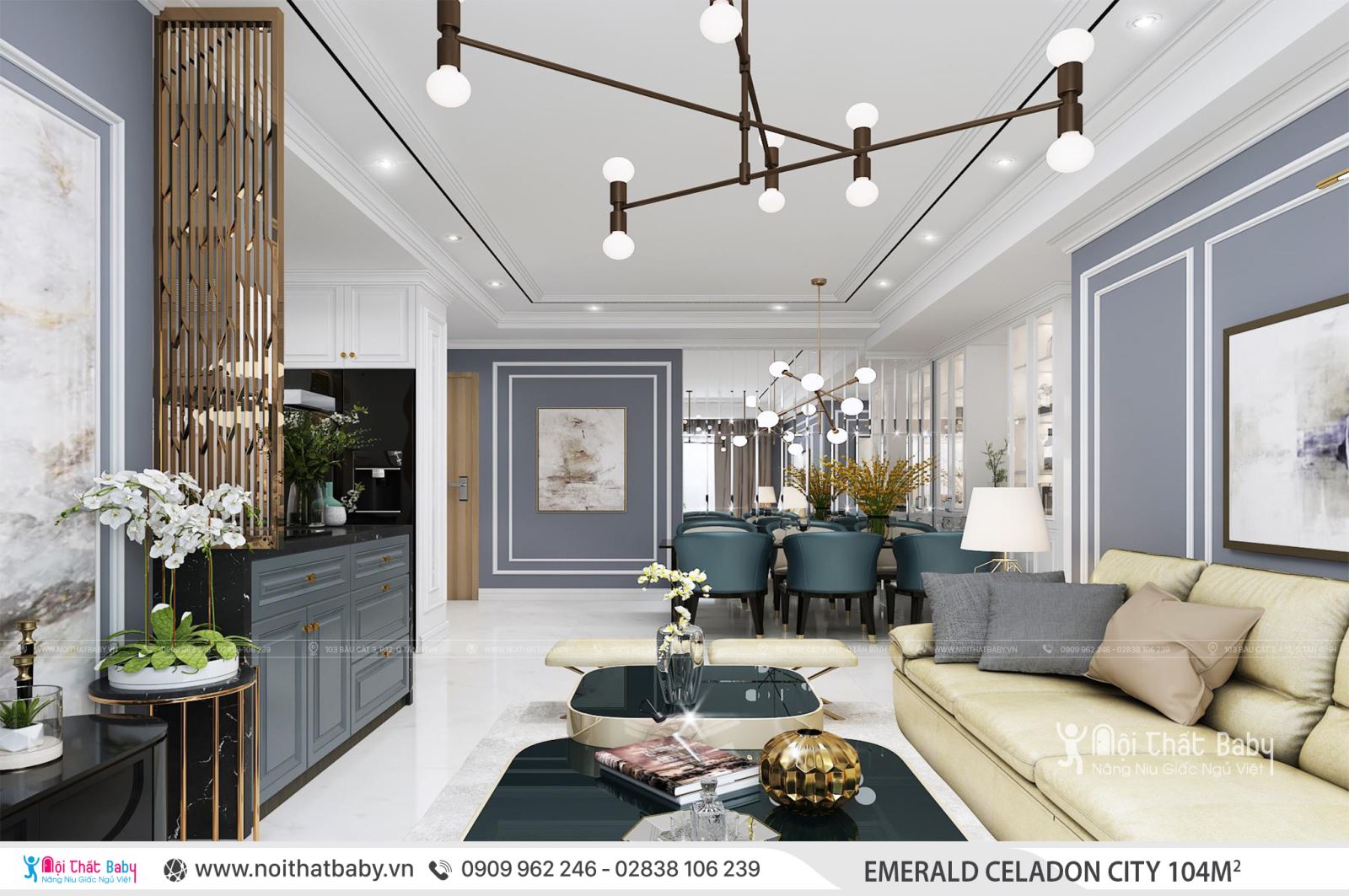 Tổng hợp các mẫu thiết kế nội thất Chung cư Emerald Celadon City